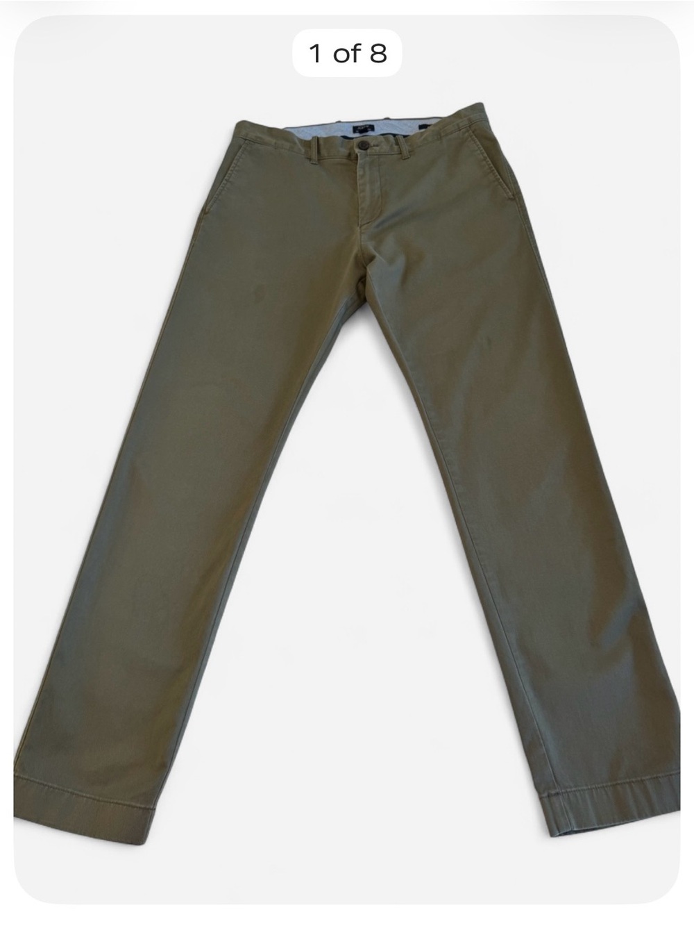 J.Crew Original Chino Men’s 33x32 Slim Fit Olive Green Pants